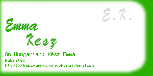 emma kesz business card
